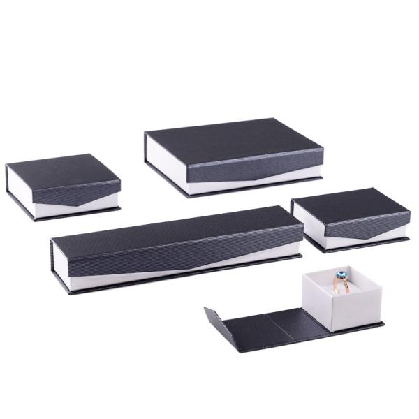 Buy cheap Flip Cardboard Jewelry Paper Boxes Necklace Packaging Magnetic Closure Gift Box from wholesalers