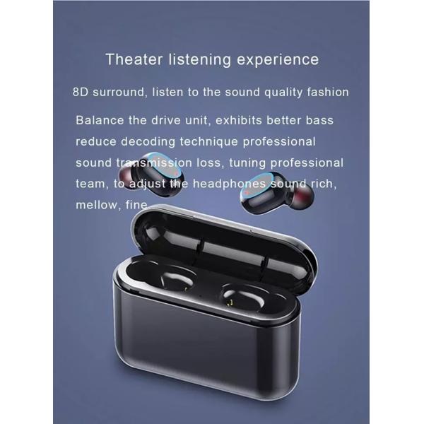 Binaural Tws Headphone Waterproof Earbuds Headphones Tws Touch Control Wireless Bluetooth Earphones Mini Earbuds 2600mAh Charging Box Earpieces