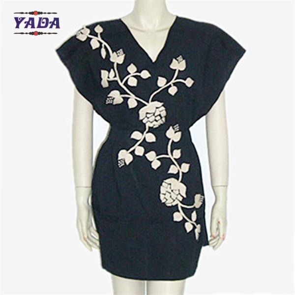 Latest african bazin hand embroidery design party swing dinner dresses vintage