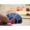 Buy cheap Customised Woven Labels With Silicone Logo Printing On Bottom For Garments from wholesalers