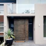 Exterior Solid Wood Doors Customized Size Single Door Slab Contemporary Modern