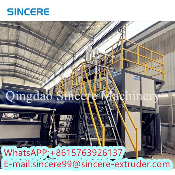HDPE Plastic Hollow Wall Coiled PE Spiral Pipe Extrusion Line Production