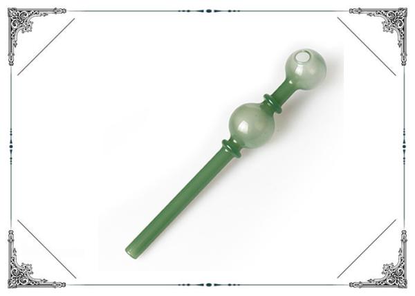 Quality Darken Green Glass oil burner Smoking Water Bong Accessories 14CM Height for sale