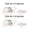 Buy cheap Large Square 8 Person Camping Tent 190T Polyester Automatic Family Tent 4.5kg from wholesalers