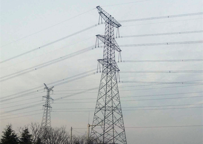 Double Circuit Electric Power Tower High Voltage Low Alloy Structural Steel Material