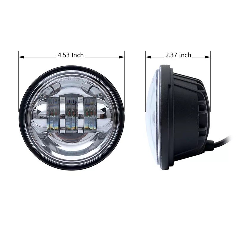 4.5 Inch Cree LED Passing Light For Motorcycles Auxiliary 30W White 6500K