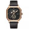 Buy cheap Waterproof Full Leather Quartz Gold Clock Luminous Wrist Watch Square Sport Mens from wholesalers