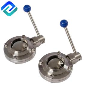 Wholesale Pull Handle 316L 1.2kg Butterfly Valve Handle Manual Silicone Tri Clamp Dn10 from china suppliers