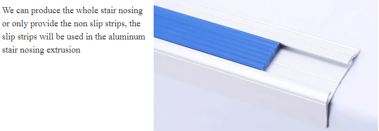Stair Step Edge Bag Corner Anti-slip Strip in Soft Flexible PVC for Many Popular Sizes