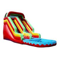 Buy cheap Red Commercial Grade Inflatable Bounce House Water Slide for Residential product