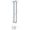Buy cheap Stainless steel door handle HL6003, dia38 X 800 from wholesalers