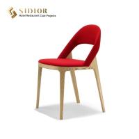 Buy cheap Modern Nordic Wooden Leg Dining Chair Fabric Upholstered Chairs H78cm product