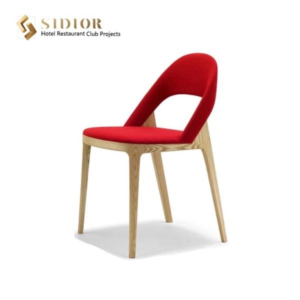 Buy cheap Modern Nordic Wooden Leg Dining Chair Fabric Upholstered Chairs H78cm from wholesalers