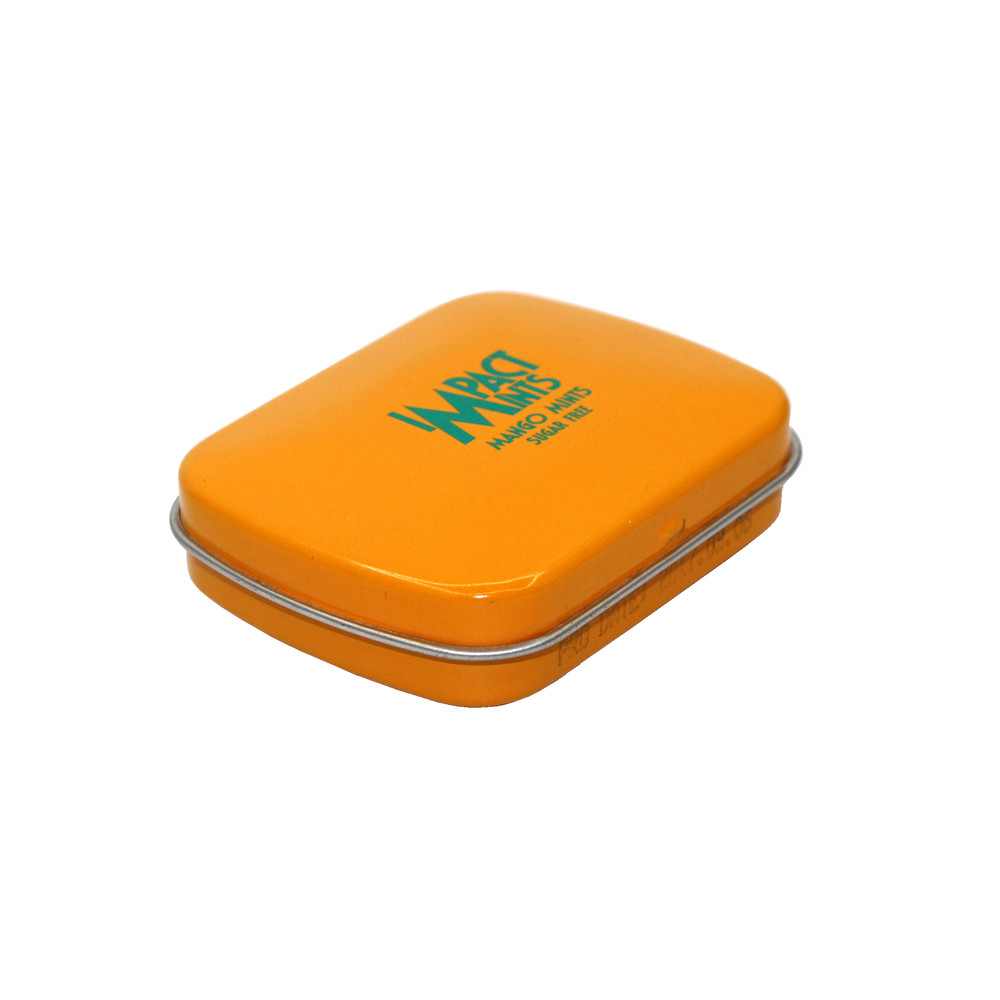 Custom Tin Container for Mints Packaging Hinged Metal Can Food Grade Vintage Tin Box