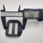 Garment Half Round Plastic Tri Glide Buckle 50mm Plastic Fasteners For Straps