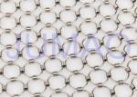Shopping Mall Chainmail Mesh Fabric , Colorful Iron Curtains With Metal Rings