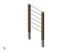 outdoor fitness equipments WPC materials based Wall Bars-LK-L02