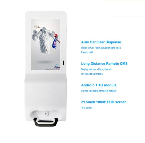 Buy cheap Hand Sanitizer Media Displays Public Sensor Sanitizer Dispenser LCD Digital Signage from wholesalers