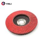 Buy cheap 120 Grit Red Ceramic Flap Wheel VSM Flap Disc For Angle Grinder from wholesalers