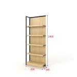 Wooden Supermarket Display Racks TGL OEM Powder Coating Surface
