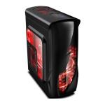 ETEK Airflow ATX Mid-Tower With Hollow & Transparent Front Panel Full Acrylic