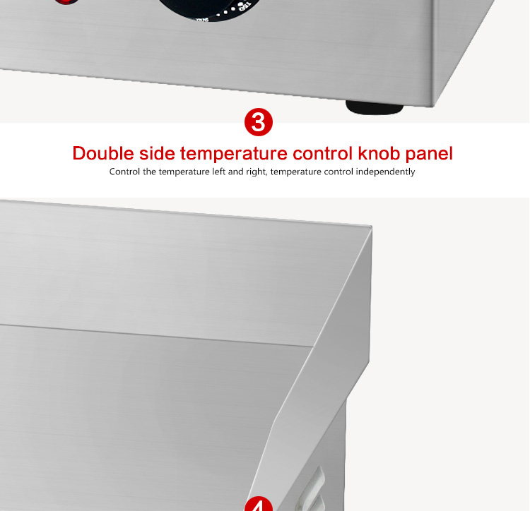 Restaurant Kitchen Equipment Outdoor Flat Plate Electric Grills for Perfect Hamburger
