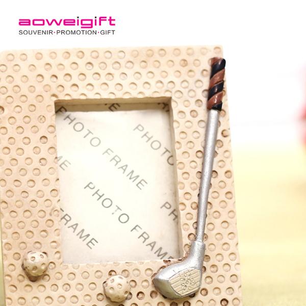 Buy cheap Sport Theme European Square Picture Frame Resin Gift Resin Golf Style Design Frame from wholesalers