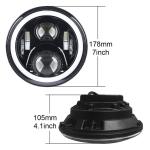 7 Inch Round Halo Car Lights For Jeep Wrangler Bluetooth Phone Control