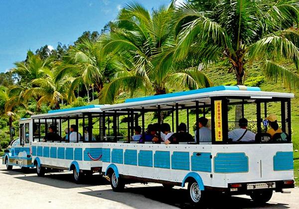 72 Seat Tourist Train Rides For Adults / Trackless Toy Train 380V FRP Protective