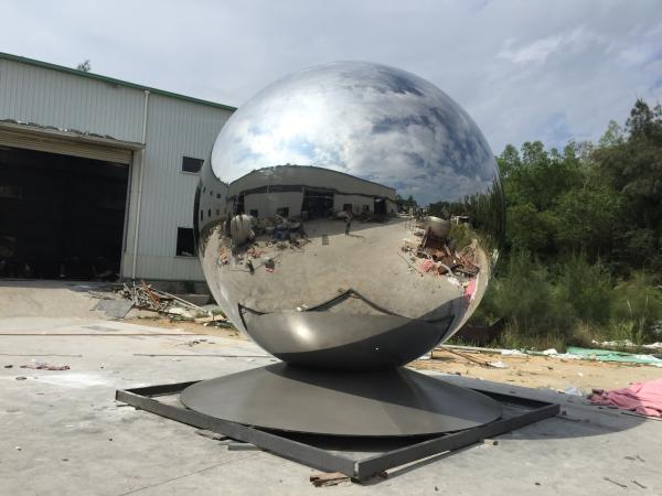 Buy cheap Outdoor Large Stainless Steel Ball Sculpture Modern Decorative Design from wholesalers