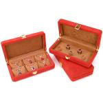 Custom Orange Microfiber Leather Jewelry Box for Stud Bracelet and Ring 19.5*11