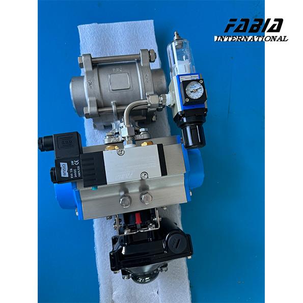 Pneumatic Three-Pieces Stainless Steel Butt-Weld 6 inchBall Valve Leak-Proof and