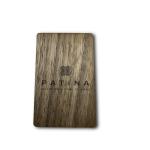 125khz 13.56mhz Wooden Hotel Door Lock Key Cards Rectangular Shape
