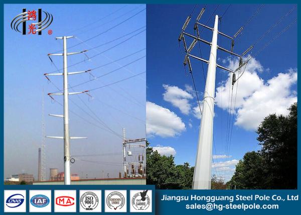 Buy cheap 110KV Polygonal Galvanized Steel Utility Poles Communication Pole from wholesalers