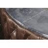 Buy cheap Round Shape Vintage Retro Side Coffee Table Top Genuine Leather Buttons Decoration from wholesalers