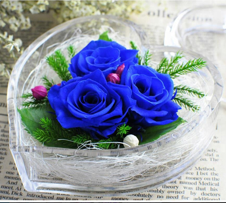 Transparent Acrylic Storage Box Flower Container Gift Luxury Packaging Heart Shaped