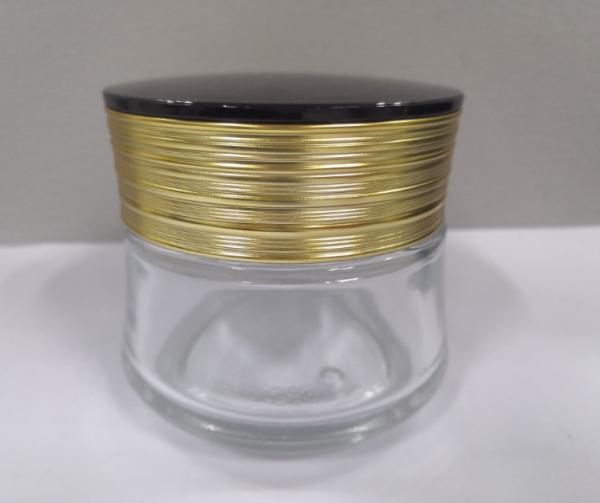Buy cheap 100g Glass Cream Bottle Cosmetic Jar Skin Care Packaging Plastic Screw Cap OEM from wholesalers