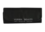 Portable Makeup Brush Roll Up Handbag Cosmetic Case Travel Magnetic Clasps