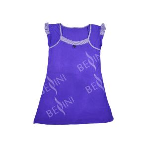 Buy cheap Violet Puff Sleeve Ladies Viscose Pyjamas / Viscose Sleepwear Gathers Contrast Band from wholesalers