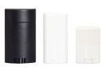 15g 50g 75g Plastic PP Oval Deodorant Stick Container With Flat Top Cap 0.5 - 2