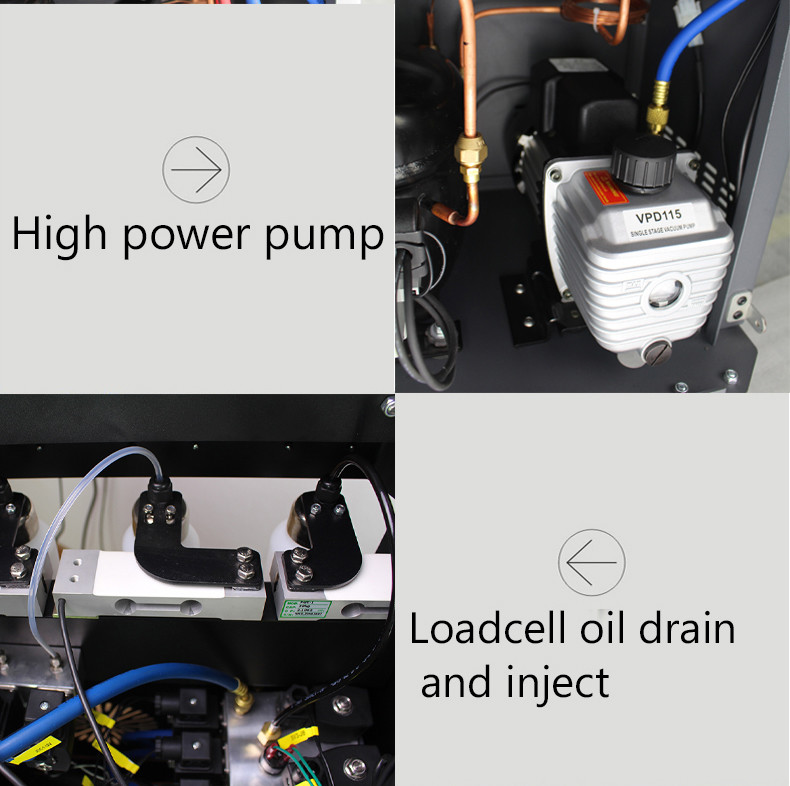 3 Loadcells R1234yf AC Machine for Car AC Gas Recovery And Recharge