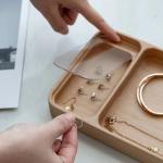 Personalized Wooden Jewelry Tray Catch All Tray with Lid Custom Valet Tray Desk