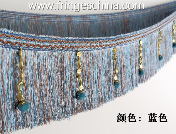 Handmade fashionable chain beads lace tassels fringes for curtain/sofa/pillow