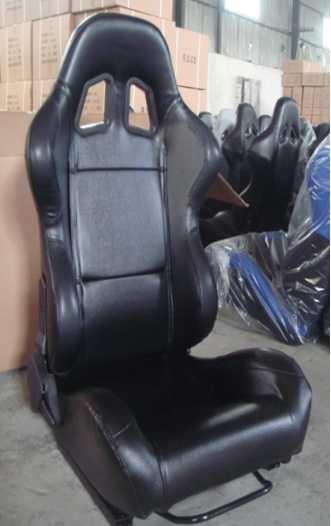 Buy cheap Black PVC Leather Comfortable Racing Seats With Harness OEM / ODM Welcome from wholesalers