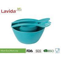 Buy cheap Large Size Bamboo Salad Bowl Set Fiber Natural Rustic Texture High Strength product