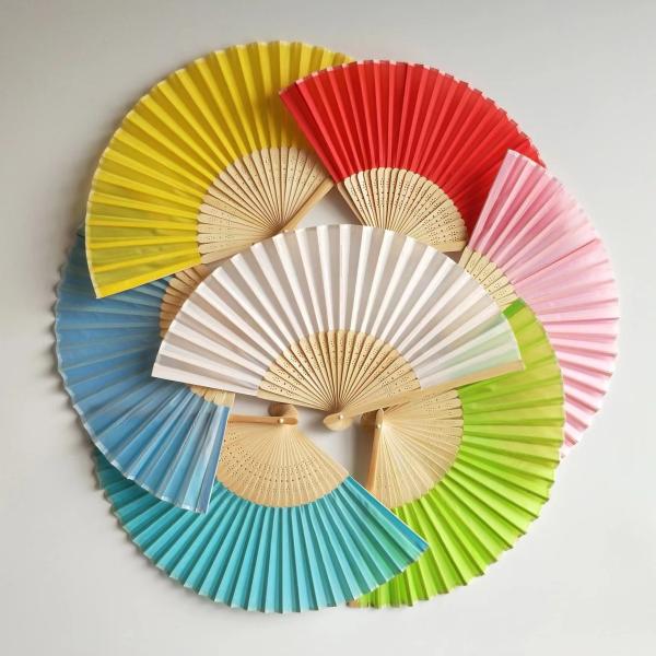Buy cheap Sturdy Durable Custom Satin Fabric Bamboo Hand Held Fan For DIY Decoration from wholesalers