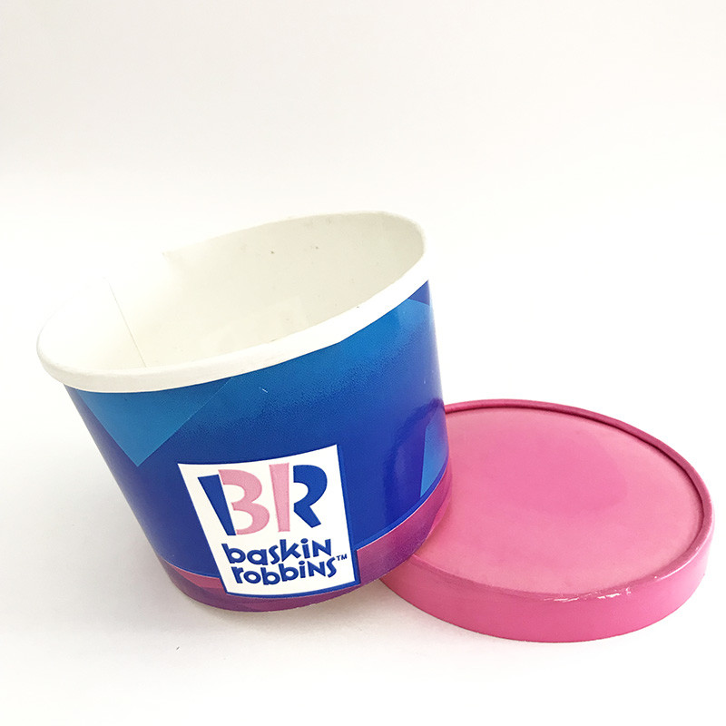 32oz 46oz 64oz 85oz 130oz Disposable Custom Printed Ice Cream Paper Cup With Lid