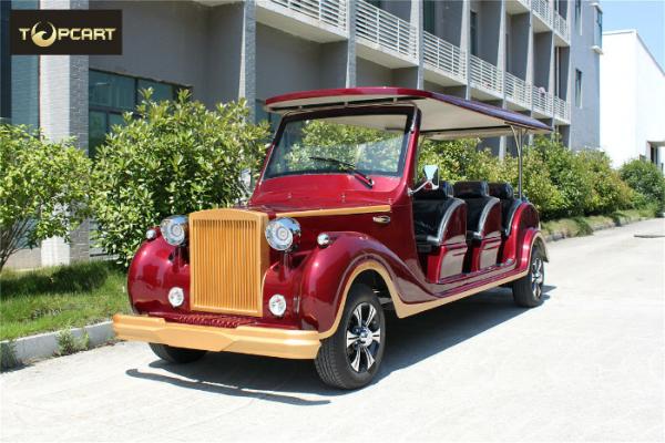 Buy cheap Luxury CE approved electric vintage car 12 seater golf cart in Roof with Jumper Seat from wholesalers
