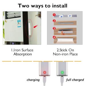 10 LED USB Rechargeable Battery Lights,Stick On Lights Magnetic Wireless Cabinet Light