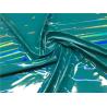 Buy cheap Coated Pattern PU Synthetic Leather 0.40mm Dark Green With Rainbow Shining from wholesalers